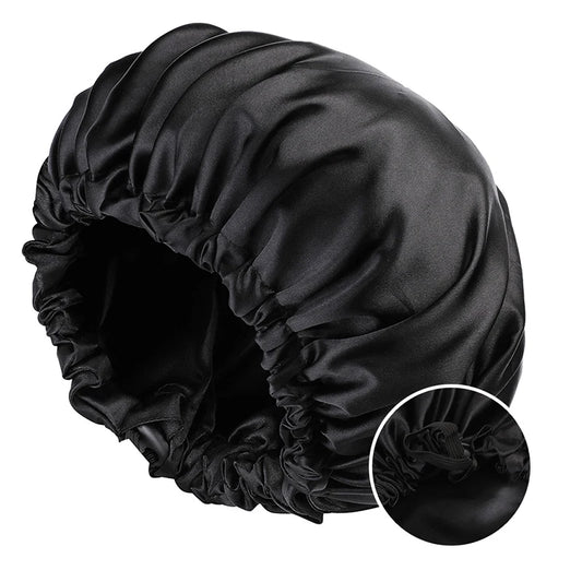 Satin Bonnet – Adjustable for Curly Hair
