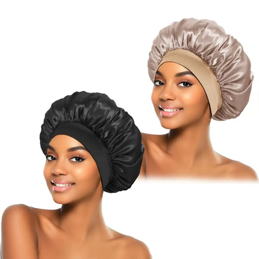 Satin Bonnet Set – 2-Pack, Anti-Frizz Design