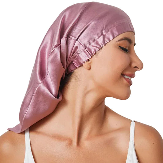 Silkvana triangle natural silk sleeping wrap designed for gentle overnight hair protection