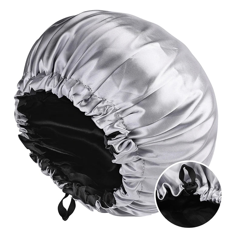 Satin Bonnet – Adjustable for Curly Hair