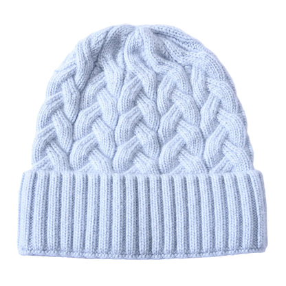Knitted Cashmere Beanie – Satin Lined Hat