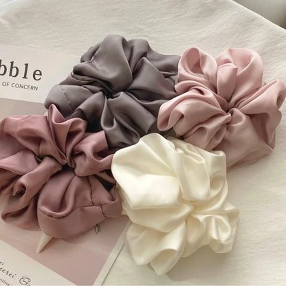 Oversized Silk & Chiffon Scrunchies