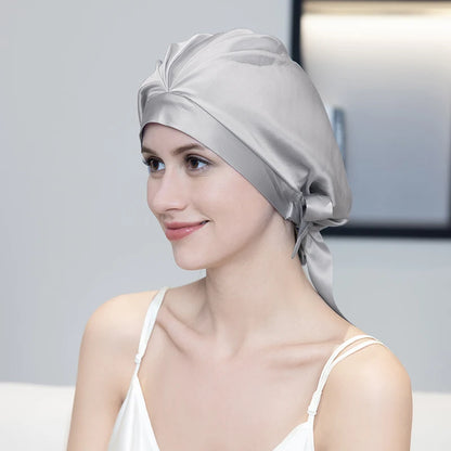 pure mulberry silk sleep bonnet smooth lightweight fabric