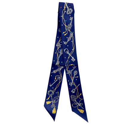 Silk Twilly Scarf – 90x5cm Ribbon for Bags, Hair & Neck