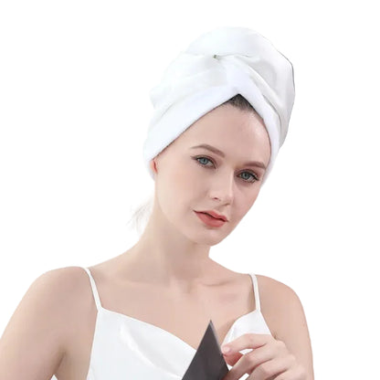 Luxury silk hair wrap for post-shower routine