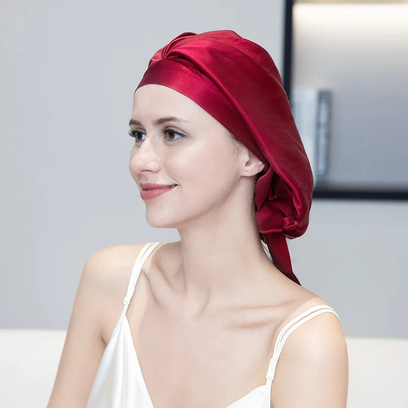 pure mulberry silk sleep bonnet smooth lightweight fabric