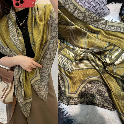 pure mulberry silk scarf with rolled hem finish