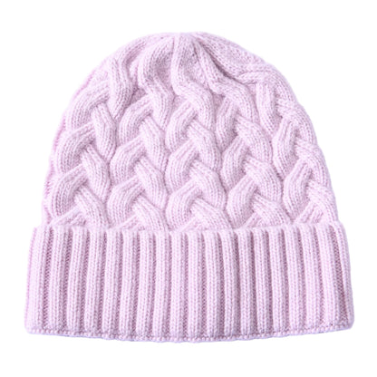 Knitted Cashmere Beanie – Satin Lined Hat