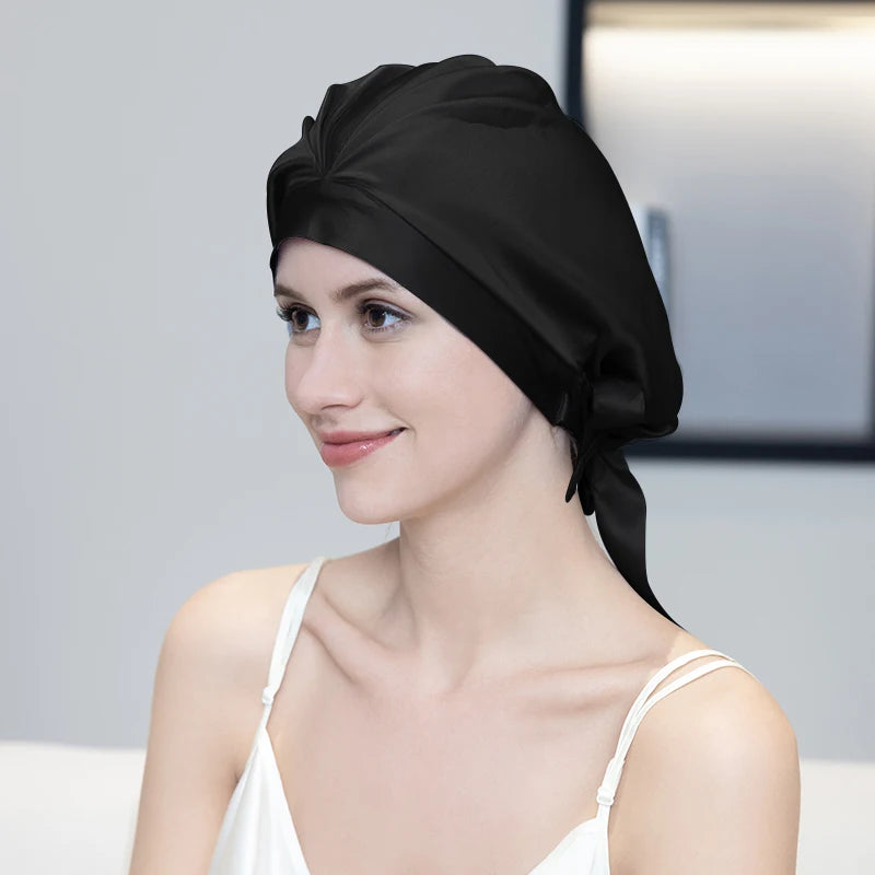 pure mulberry silk sleep bonnet smooth lightweight fabric
