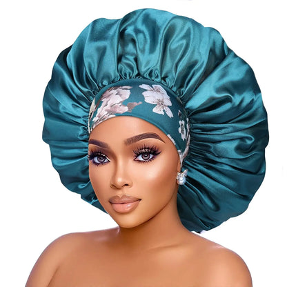 Oversized Satin Bonnet – Double Layer Night Cap