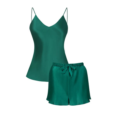 Silk Camisole Set – Elegant 2-Piece Pajama