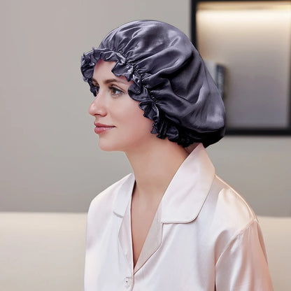 Silk night cap suitable for comfort and beauty sleep routines