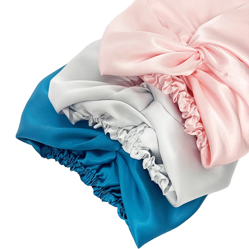 Double Layer Silk Night Bonnet – 100% Pure Mulberry Silk