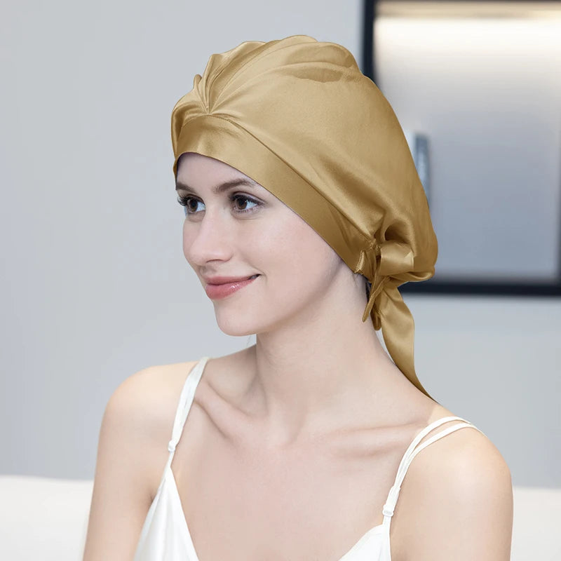 pure mulberry silk sleep bonnet smooth lightweight fabric
