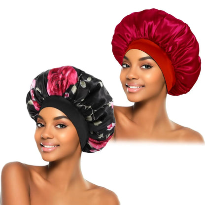 Satin Bonnet Set – 2-Pack, Anti-Frizz Design