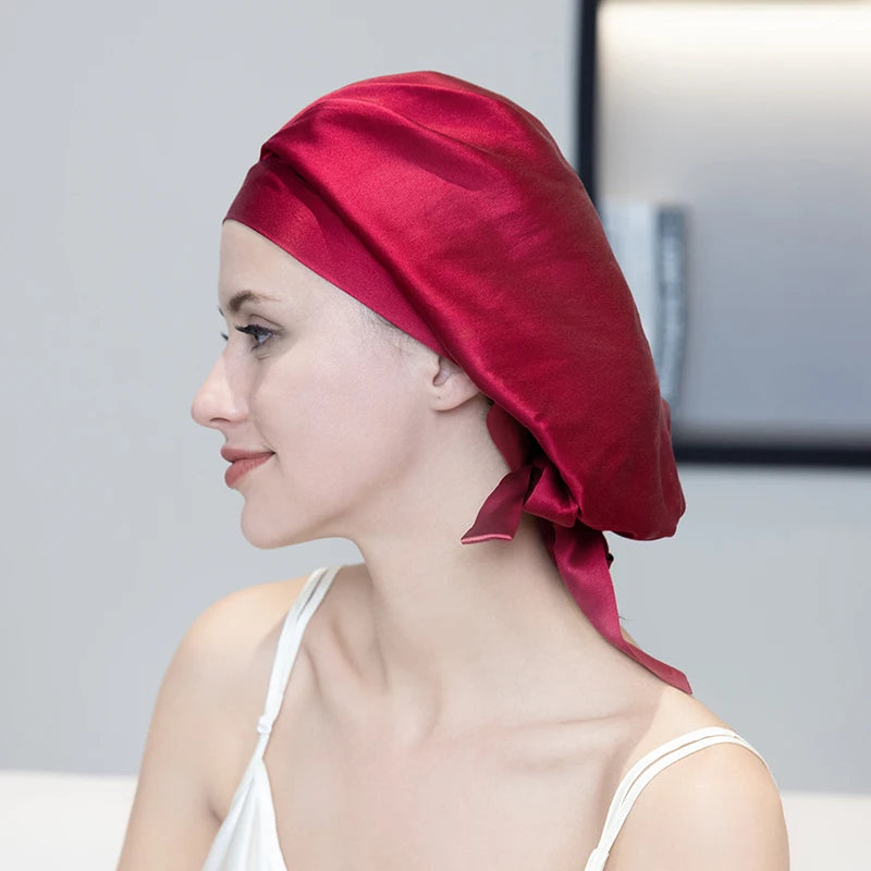 pure mulberry silk sleep bonnet smooth lightweight fabric