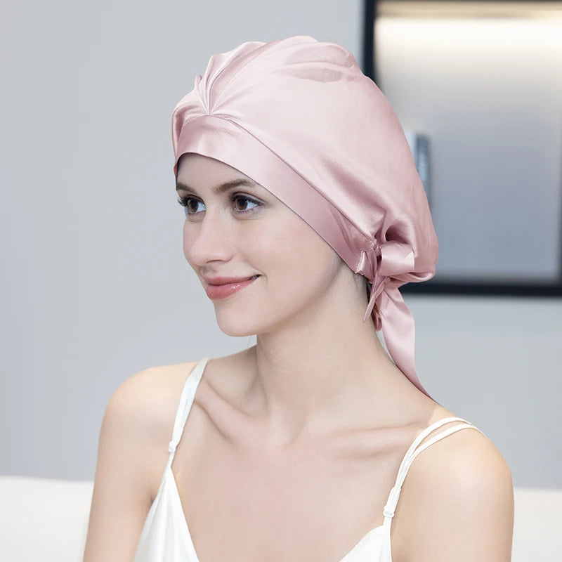 pure mulberry silk sleep bonnet smooth lightweight fabric