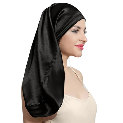breathable silk hair wrap for long hair,