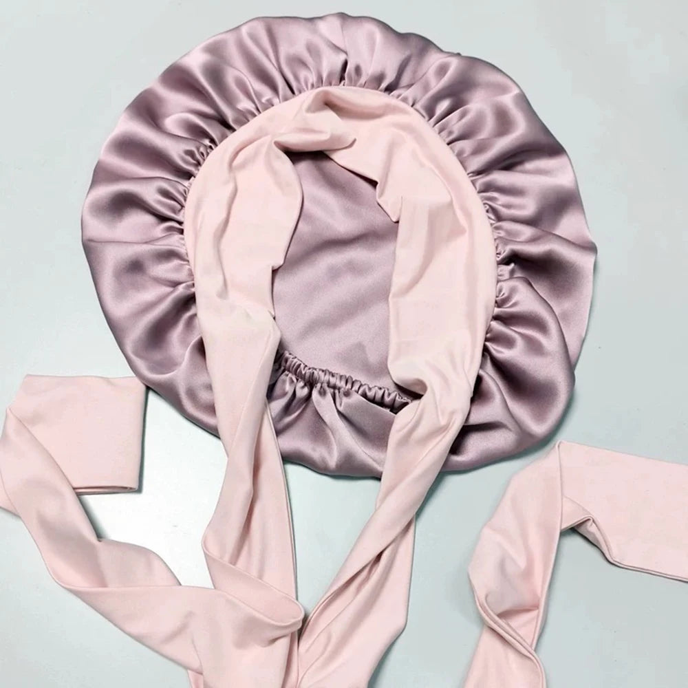 breathable silk hair wrap overnight wear