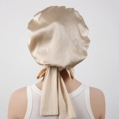pure mulberry silk sleep bonnet smooth finish