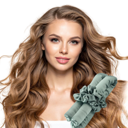 Satin Heatless Curling Ribbon Set – Overnight Soft Waves, No Heat Hair Curls
