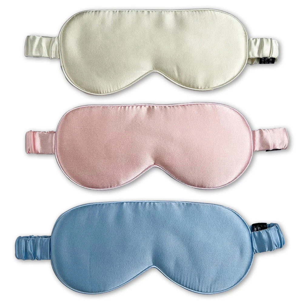 silk covered elastic sleep mask gentle fit,