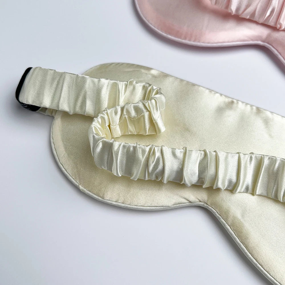 silk covered elastic sleep mask gentle fit,