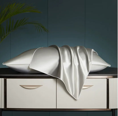 Silkvana Moonlight Silver Silk Pillowcase – premium 19 Momme Mulberry silk for cool, wrinkle-free sleep