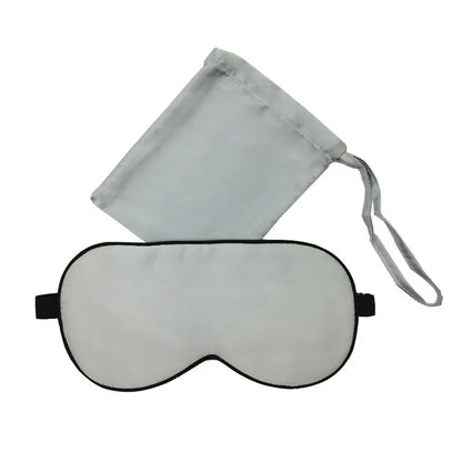 Luxury 100% silk sleep mask in navy blue with matching silk pouch – Silkvana