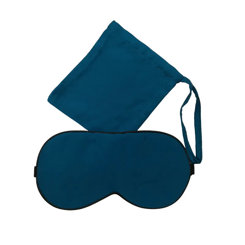 Emerald green 100% silk sleep mask with matching drawstring bag – Silkvana